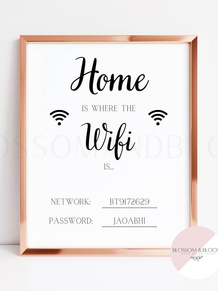 Impression WiFi pour la vente par Blossom & Bloom