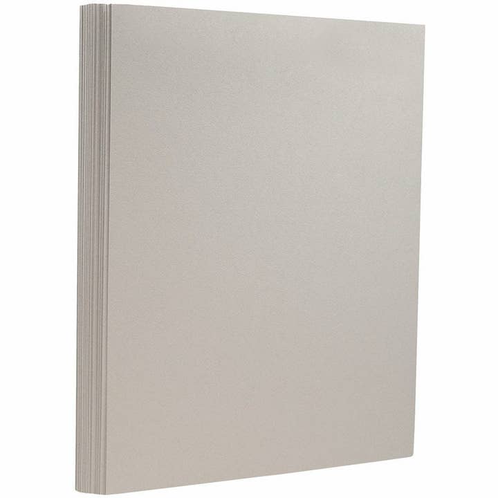 JAM 130lb Cardstock, 8.5x11 Cover, Light Gray, 25/Pk for wholesale by JAM PAPER