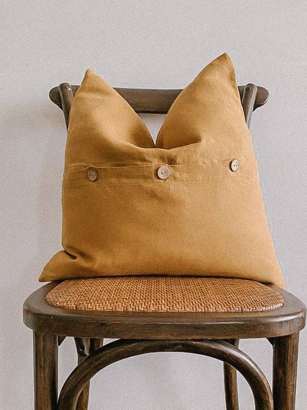 Linen Cushion - Mustard for wholesale by Mama and Tochter