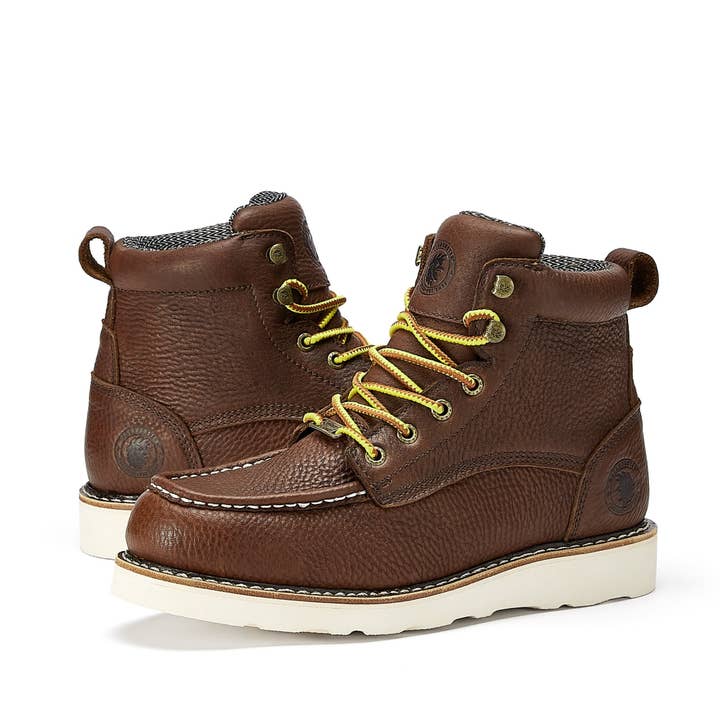 Rock Rooster Footwear - Venta al por mayor Botas - Unisex - Botas de trabajo ROCKROOSTER Walker con cuña impermeables de 6 pulgadas, punta blanda, resistentes al aceite ASTM 2892 con suela Vibram® VAP360II6