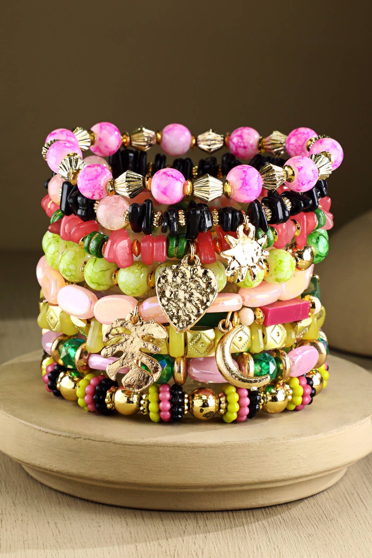 9-Layered BOHO Stretch India Bracelet  for wholesale on Faire2