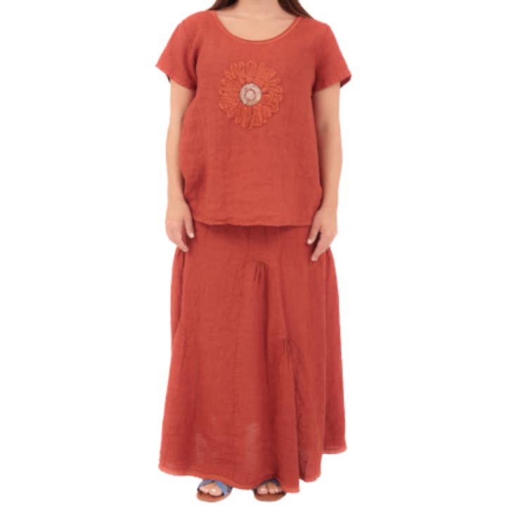 VeraMay - Wholesale Shirt - Women's - 6715 Chili Vera May Italian Linen Top