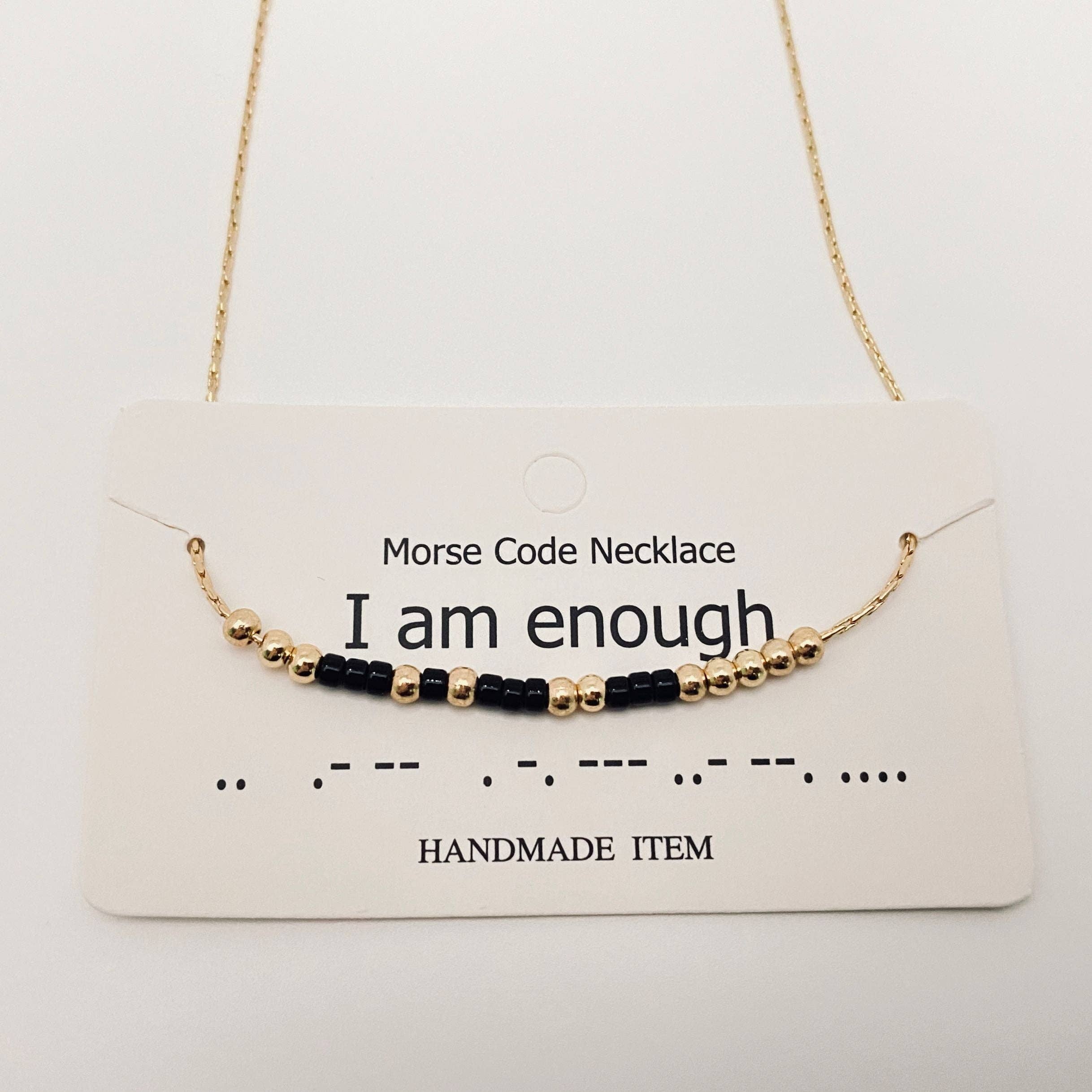 Mio Queena – wholesale Pendant/charm necklace – Personality Handmade Morse Code Necklace with Card21