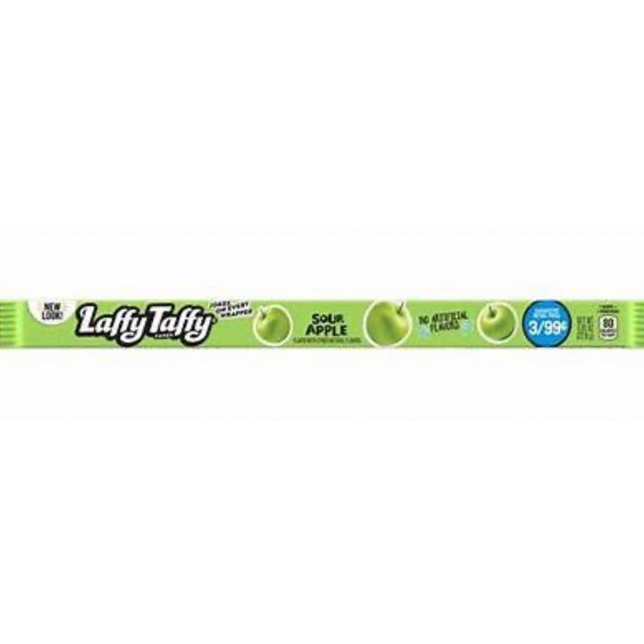 O'Shea's Candies Sweet Shop - Wholesale Taffy - Nostalgic 1975 Original LAFFY TAFFY "SOUR APPLE" 24CT BoX