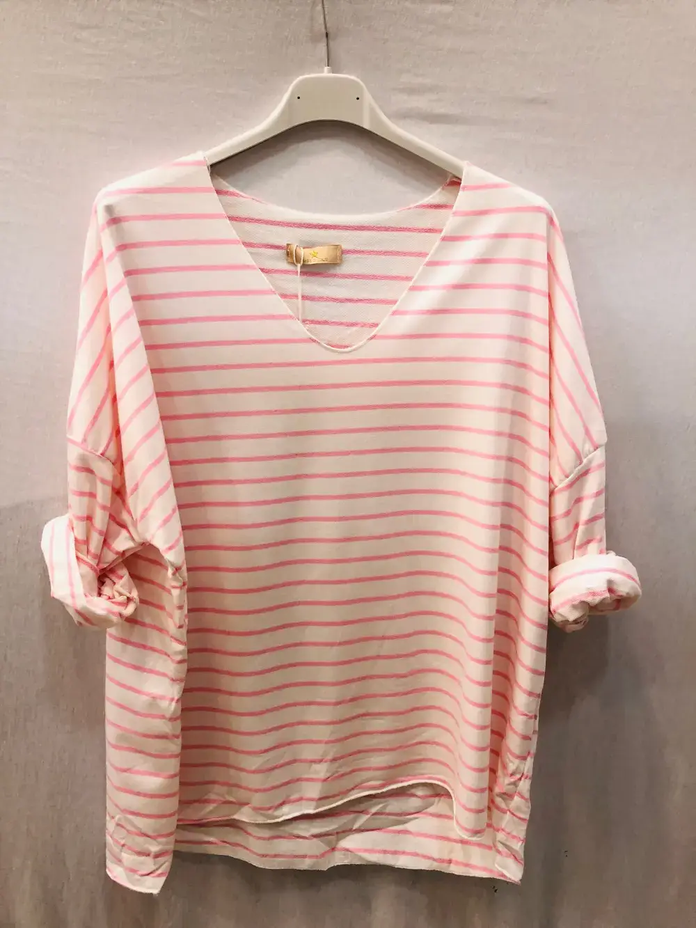 Mimi & Gogo - Vendita all'ingrosso Maglietta - Donna - Maglietta a righe taglia unica10