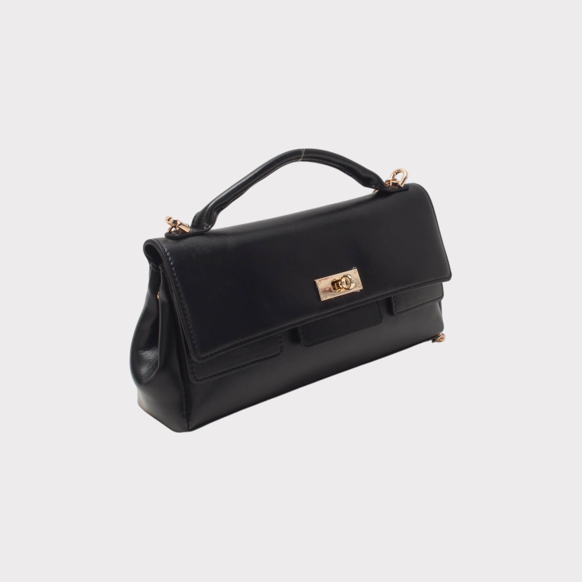 BESTINI - Wholesale Messengertas - Dames - Baguette tas, schouderriem en polsband, draaisluiting6