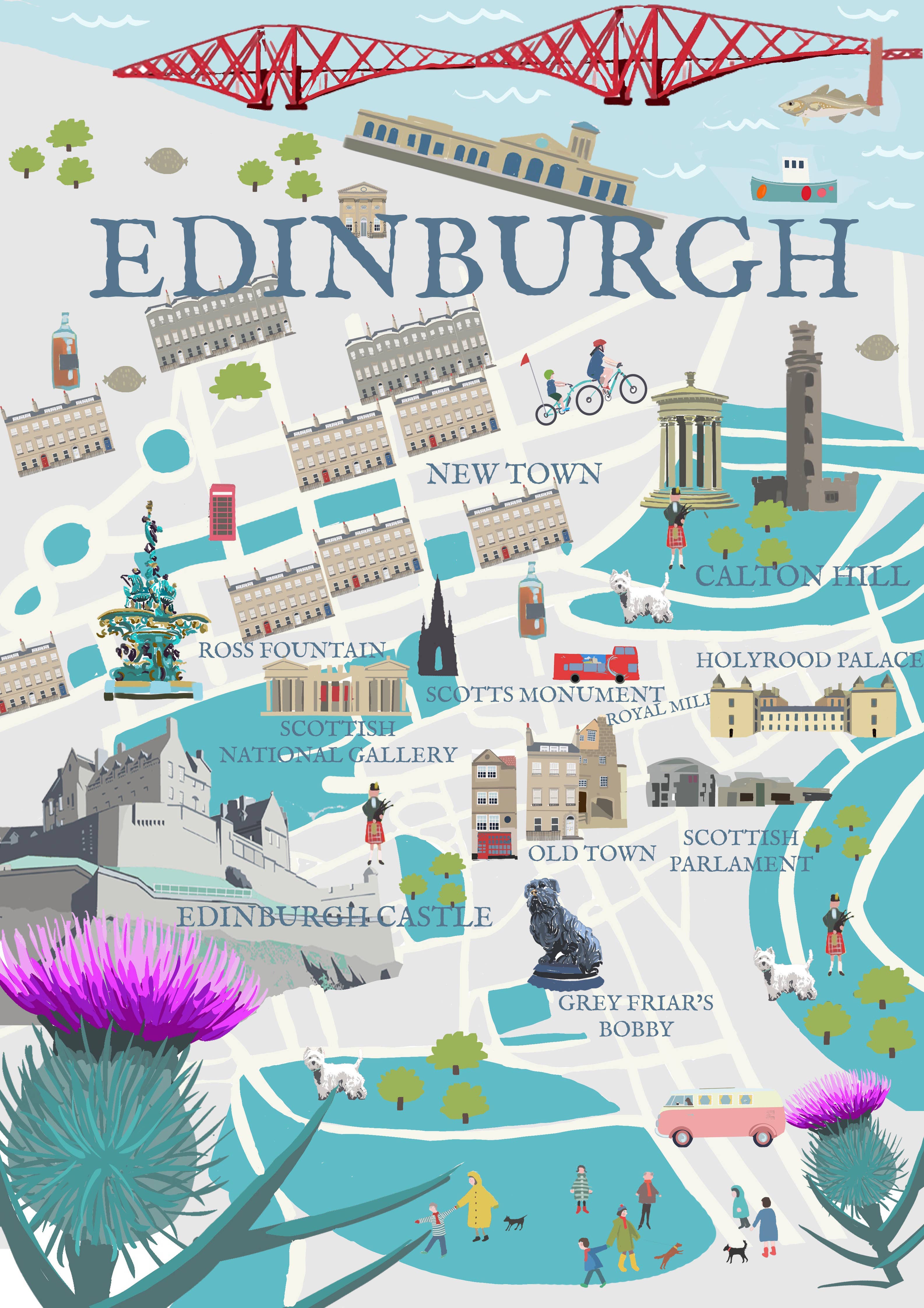 BETTY BOYNS MAPS - Vendita all'ingrosso Calamite - Magnete da Frigo con Mappa Illustrata14