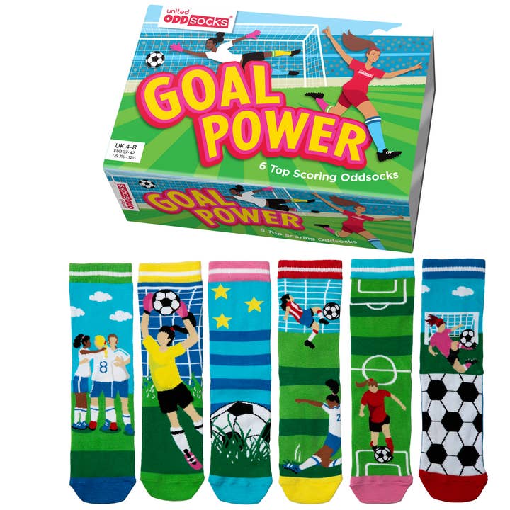 Sock Academy - Wholesale Socks – Unisex - GOAL POWER | 6 Odd Socks Gift Box - United Oddsocks0