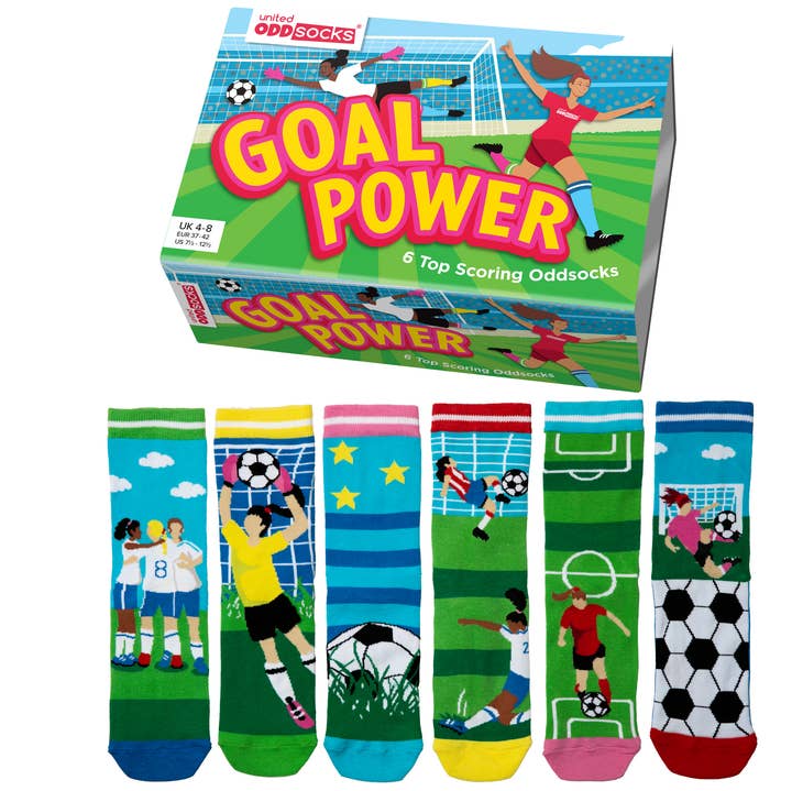 Sock Academy – wholesale Socks – Unisex – GOAL POWER | 6 Odd Socks Gift Box - United Oddsocks0
