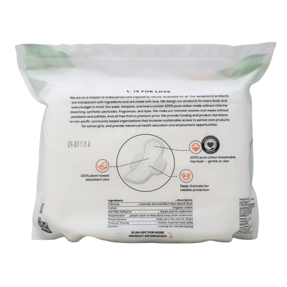 First Choice Buying - Wholesale Period Underwear - Women's - L. Ultra Thin Pads with Wings, Regular, 100% Pure Cotton Top Layer, 56 Count5