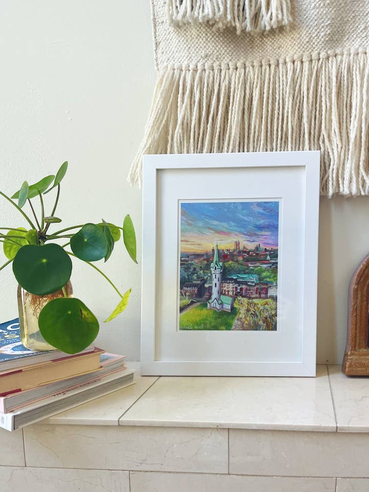 Sunset Boston city skyline - landscape fine art print for wholesale by Savell Studio