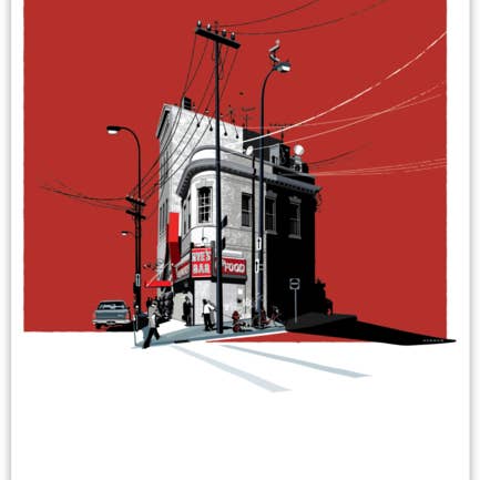 Minneapolis City Line Sticker for wholesale by Legendary Landmark Art Prints