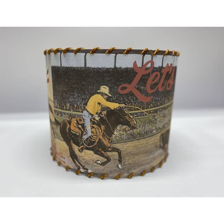 Red Dirt Ranch Clothing Company - Wholesale Lamp Shade - Lampshade Let's Rope Calf Roper 8-inch Small