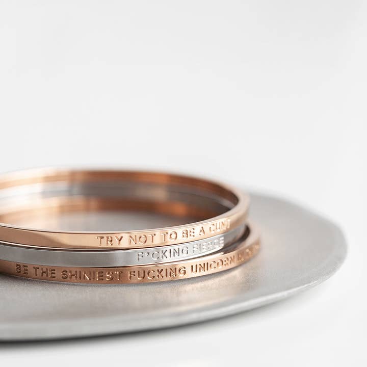 Be. Bangles - Wholesale Bangle bracelet - Live A Bold Life (And Fuck What Anyone Else Thinks) - SECRET BANG8