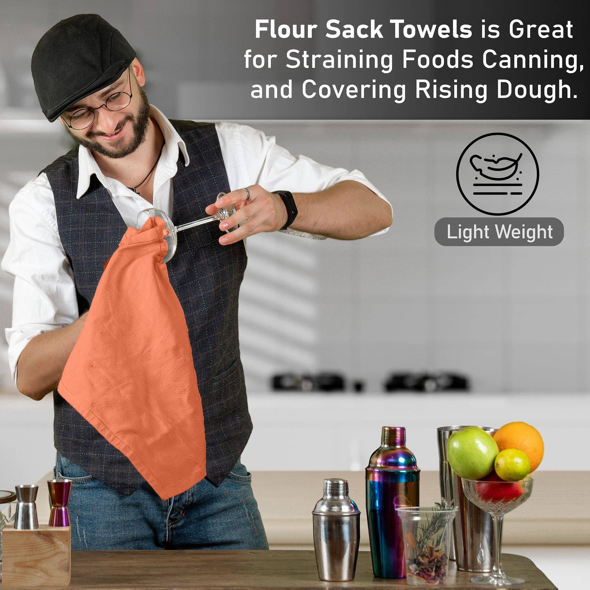 Ruvanti - Wholesale Tea Towel - 12-Pack Flour Sack Dish Towels, 100% Cotton, 28x28 Inches17