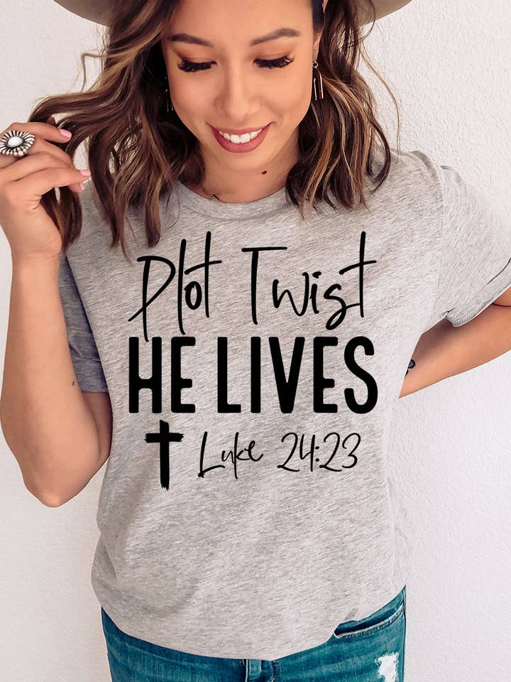 God Jesus Christian Believer Plot Twist Luke Bible Gift Idea T-Shirt God Jesus Christian Believer Plot Twist Luke Bible Gift Idea T-Shirt