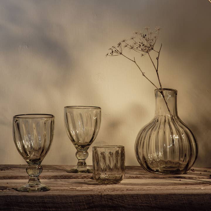 Villa Lua Home - Wholesale Carafe - Handblown Fluted Carafe Set