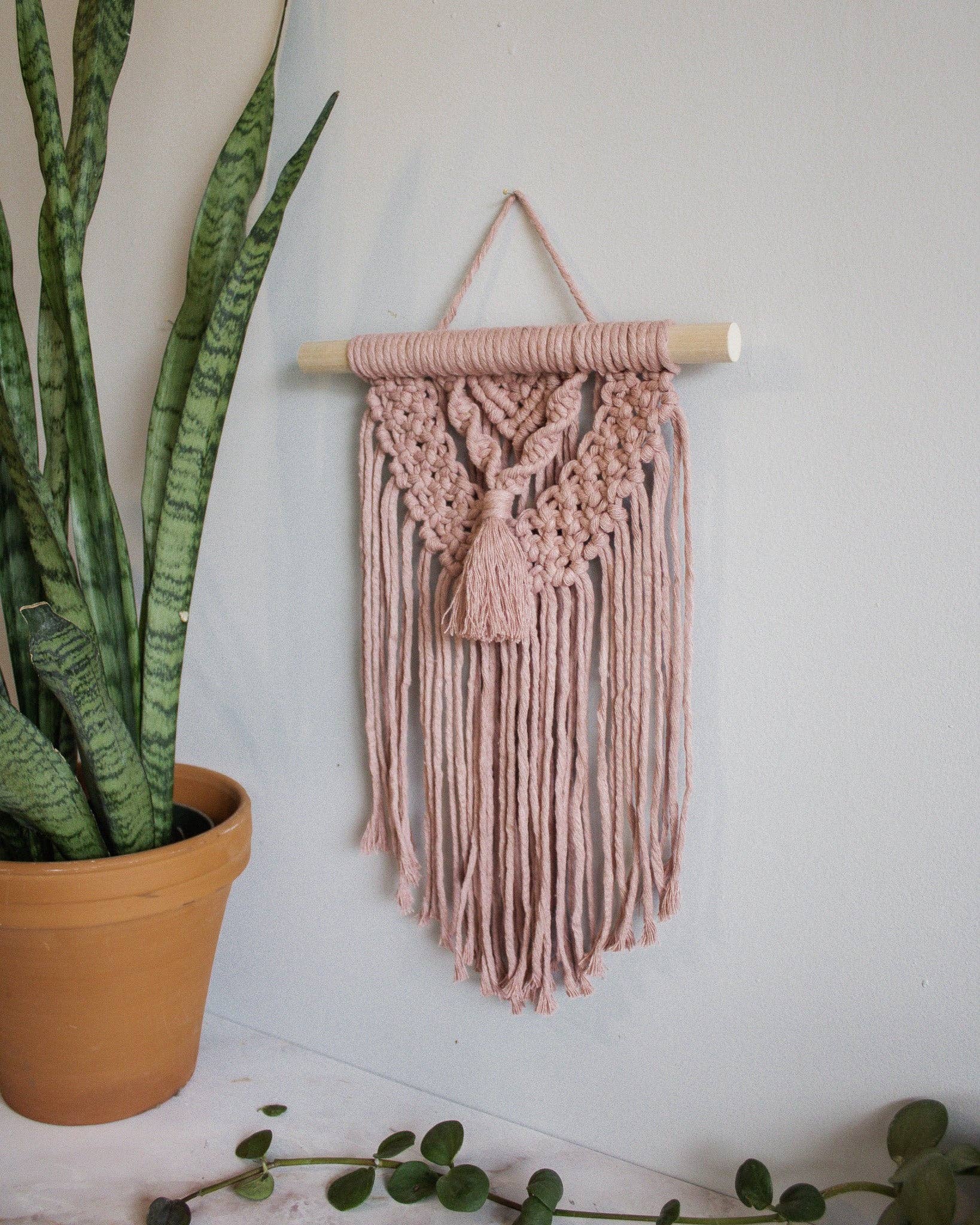 Modern Bo Studio - Wholesale Tapestry/Textile - "Piper" - Small Macrame Wall Hanging2