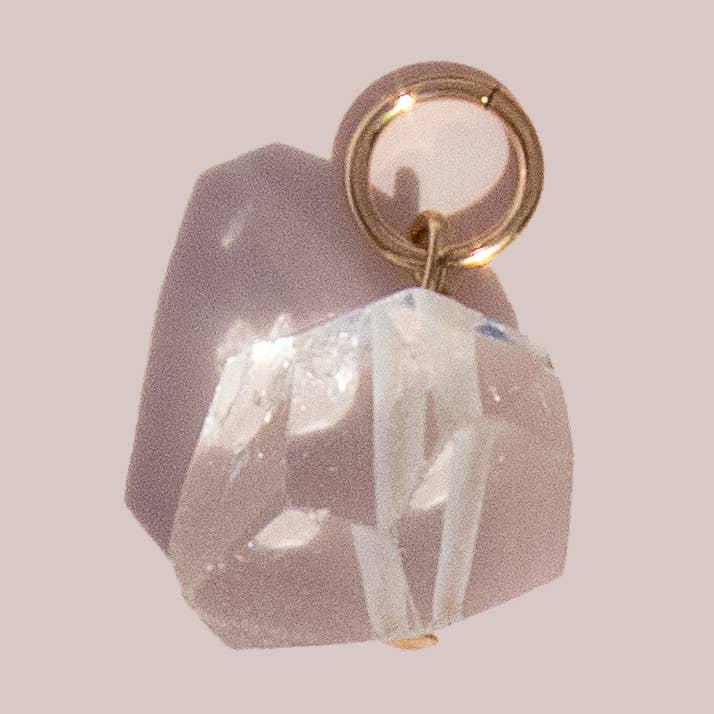 Freeform Faceted Quartz Charm for wholesale by NOLIA Jewelry