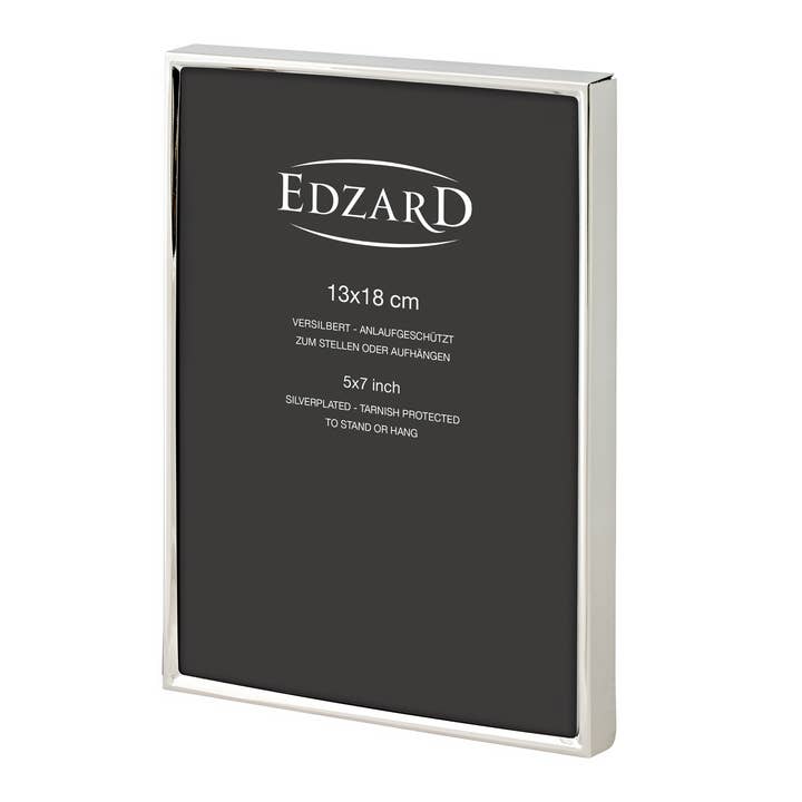 EDZARD - Wholesale Picture Frame - Photo Frame Otto for Photo 13 x 18 cm, Silver-Plated
