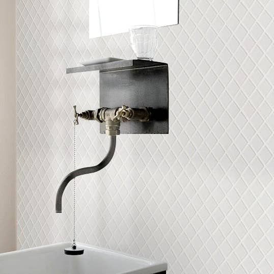 WS Tiles - Wholesale Wall Tile - 2" Diamond Glass Mosaic Tile, Backsplash for Kitchen and Bathroom - 6.5 Square Feet Per Carton - Super White