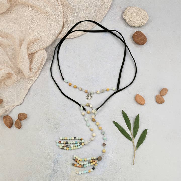 17C38 - Amazonite Lariat Necklace for wholesale by IST Jewelry