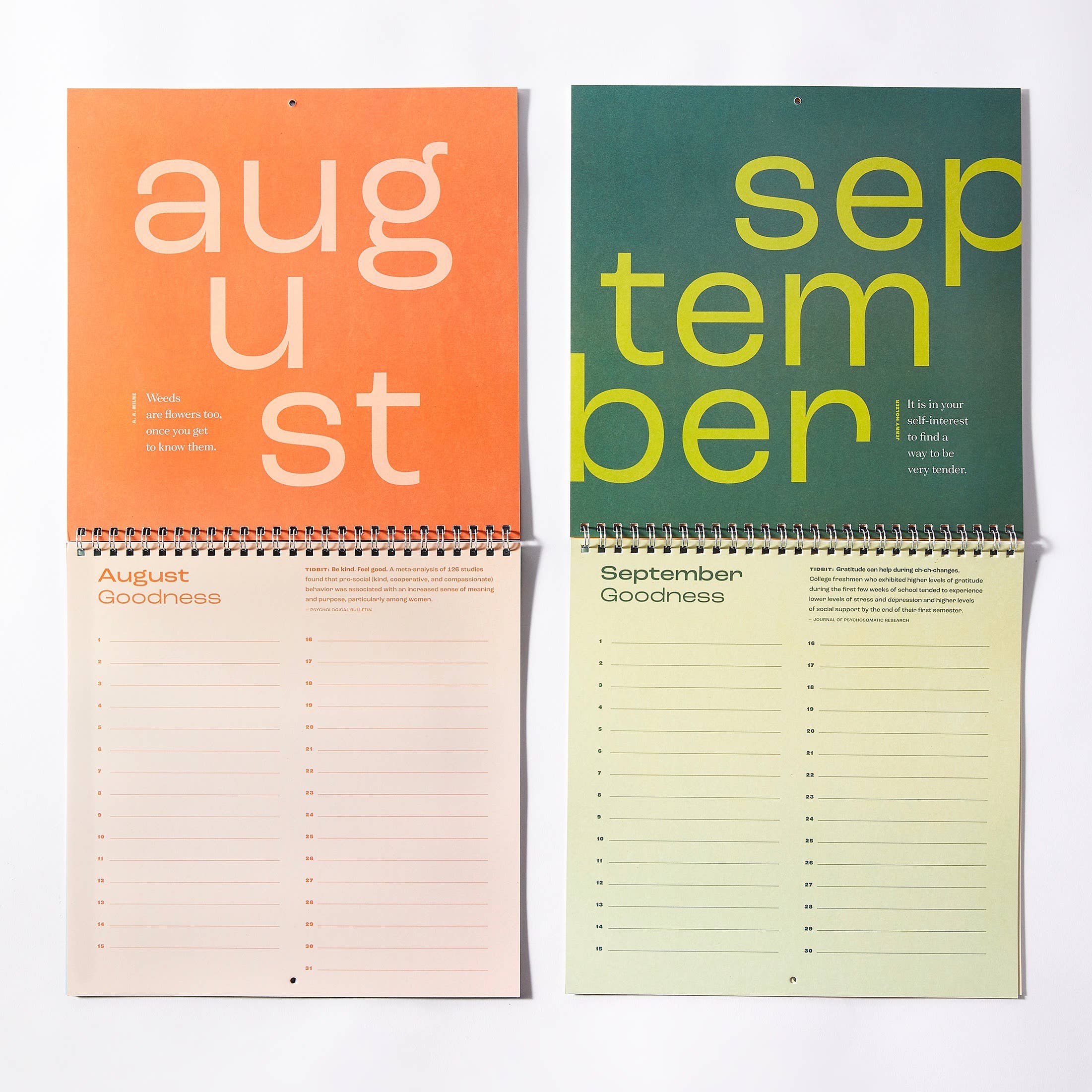 Free Period Press – wholesale Calendar – Calendar of Good: A Gratitude Calendar1