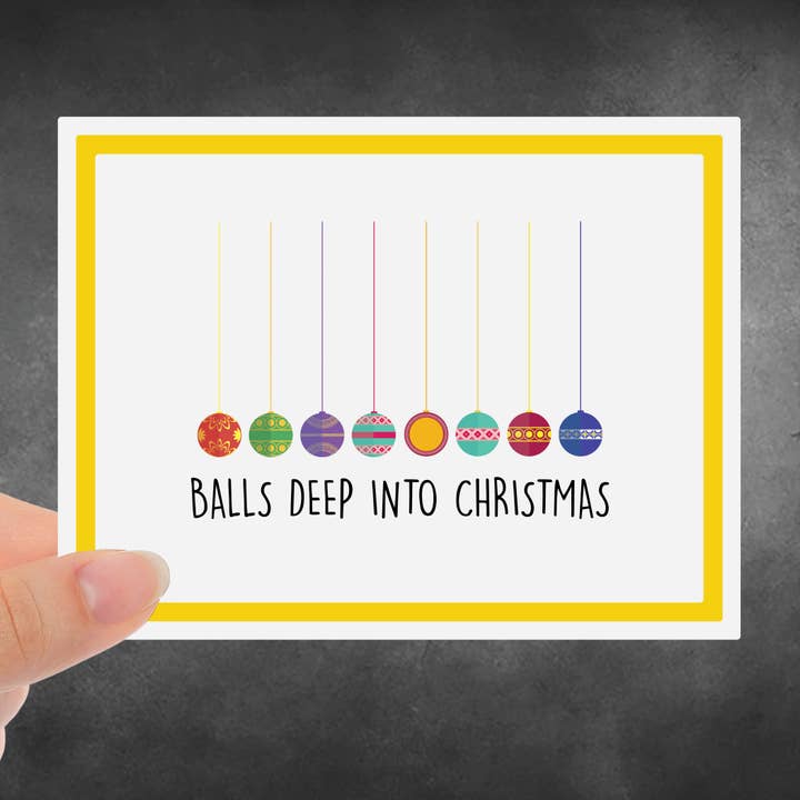 Snarky Card - Christmas - Balls Deep for wholesale by Snarky Megs