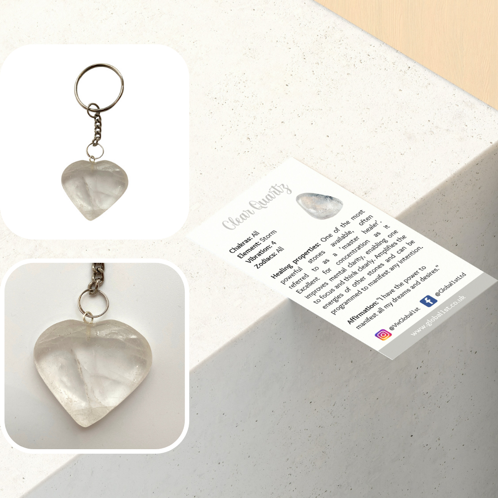 VIE – wholesale Keychain – Unisex – Crystal Heart Keychain, 10x3cm13