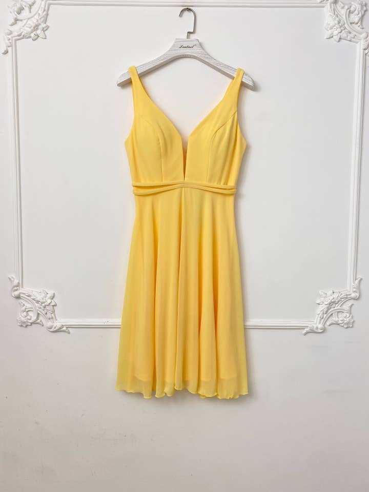 V Neck Short Simple Cocktail Dress R1846 for wholesale by Lautinel