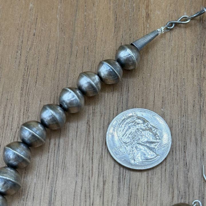 Native City Jewelry - Wholesale Jewelry Set - Authentic Navajo Handmade Old Look Navajo Pearl Bead Necklace And Earrings 18”