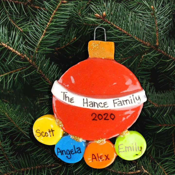 Bulb Ornament Family for wholesale by Dough Delights, Inc