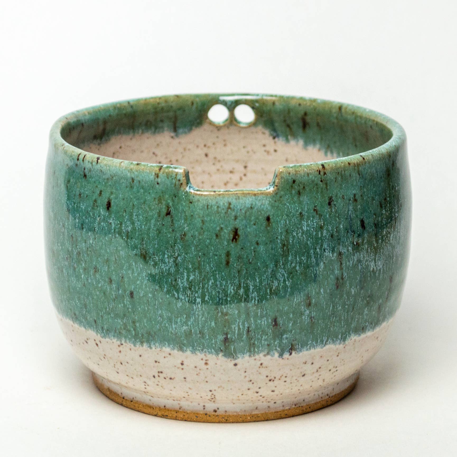 White Squirrel Clayworks - Wholesale Serve Bowl - Rice/Noodle Bowl - Handmade Stoneware Clay - Turquoise1
