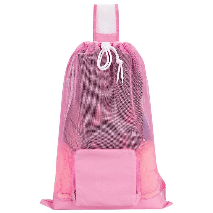 wandf - Wholesale Beach Bag - Mesh Drawstring Bag Swim Bag Quick-Dry Shoulder Strap9