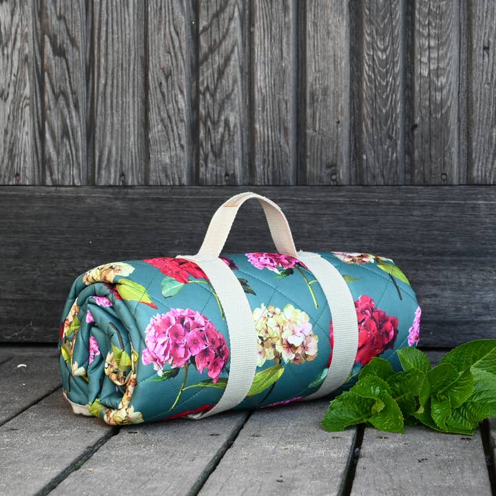 Sarah Kelleher Picnic Blanket Teal 150 x 135cm for wholesale by Navigate Ltd