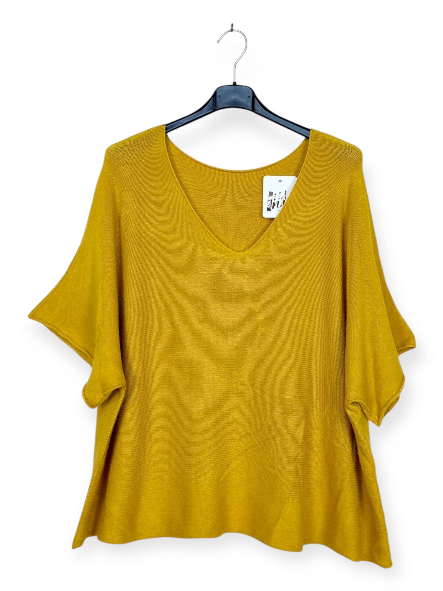 Lucky Nana - Wholesale Poncho - Women's - AH L2202 - Plus Size V-Neck Poncho Sweater5