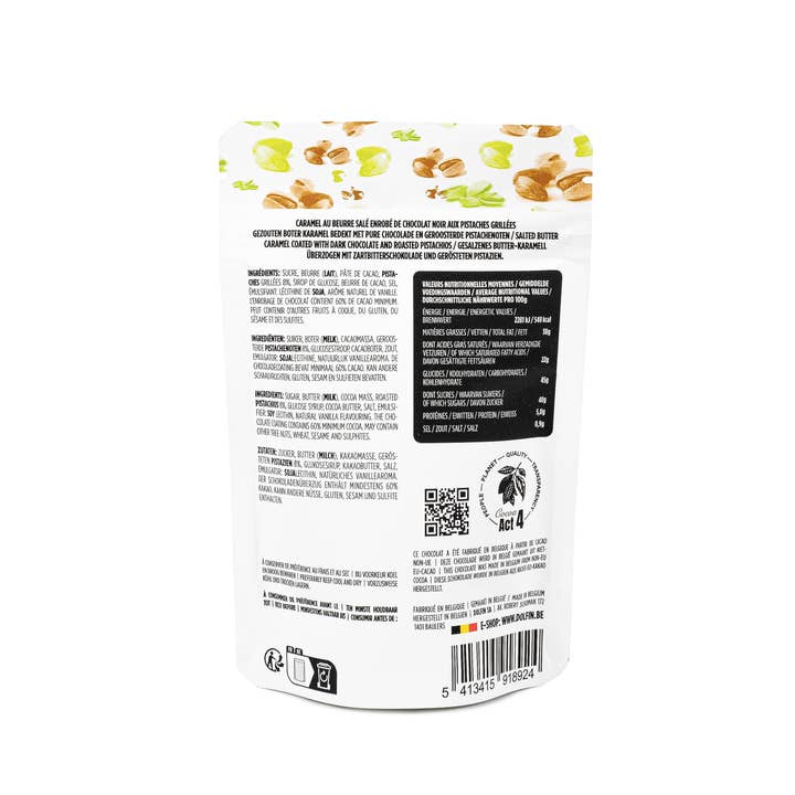 Dolfin - Wholesale Caramel - “Caramel & Chocolate” - Pistachio Dark Chocolate1