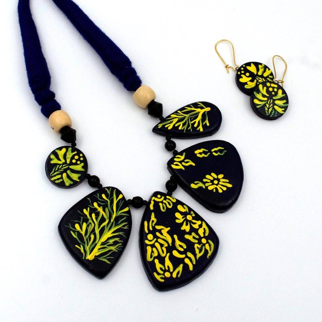 House of Kraft - Wholesale Jewelry Set - Floral Jewelry Set | Clay Jewelry | Yellow Forest Jewelry6