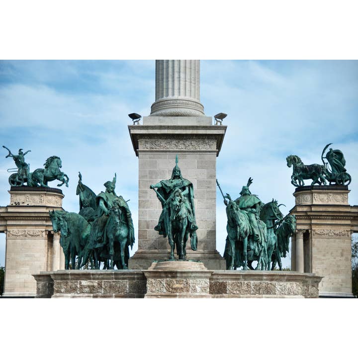 Heroes Square Seven Chieftains of the Magyarsin Photo Art Print Poster for wholesale by Gotham Gifts