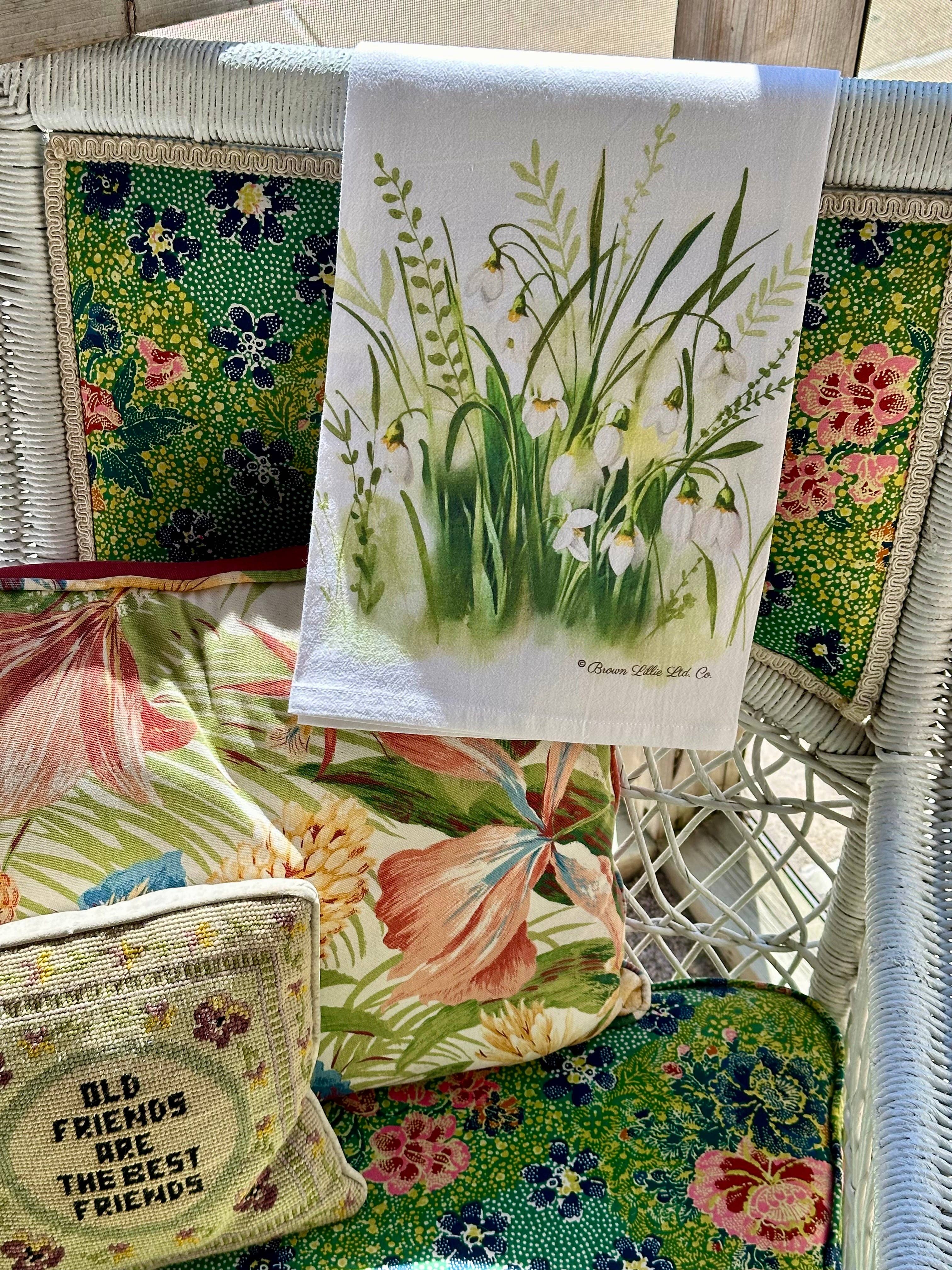 Brown Lillie – Großhandel Geschirrtücher – Schneeglöckchen Blumen 28" Bestes Geschirrtuch | 100% Ringspun-Baumwolle6