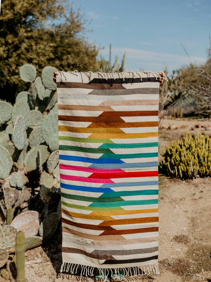 Tapis Couleurs Géométriques pour la vente par The Zapotec Weavers