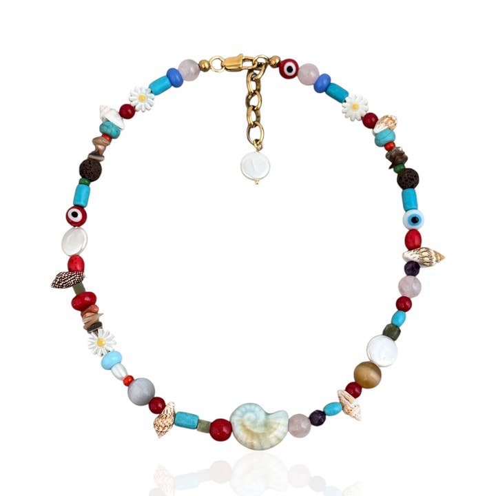 Muslingeskal Assorteret Perlehalskæde for engroshandel hos Georgina Nicol