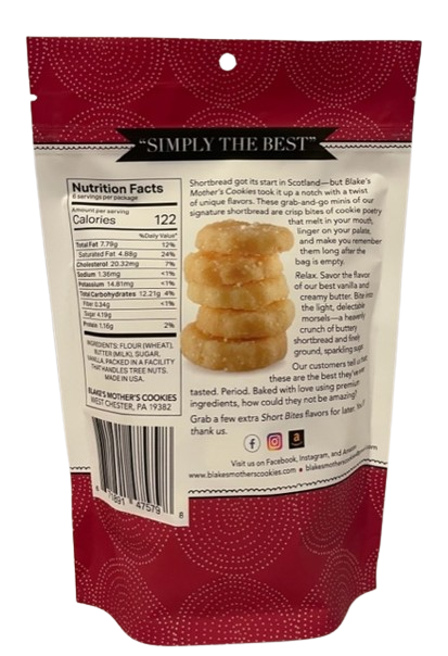 Blake's Mother's Cookies - Wholesale Cookie - East Hampton Classic Shortbread 6.6 ounces1