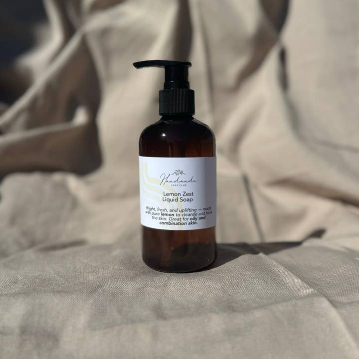 Lemon Zest Liquid Soap for wholesale by Handmade Soap Club