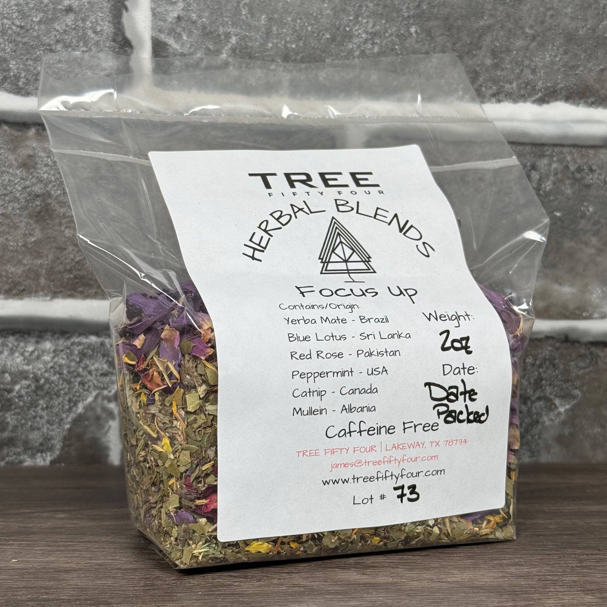 Tree Fifty Four - Wholesale Loose Tea - Focus Up Herbal Tea Blend | 2oz - 1 KG | Bulk Tea0