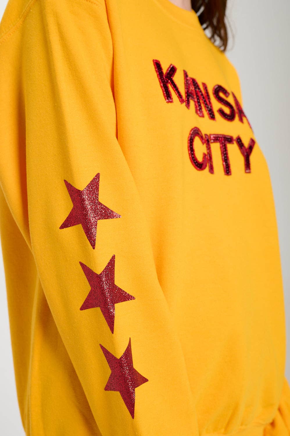 Locale - Wholesale Sweatshirt - Dames - Kansas City Star sweatshirt met lovertjes7