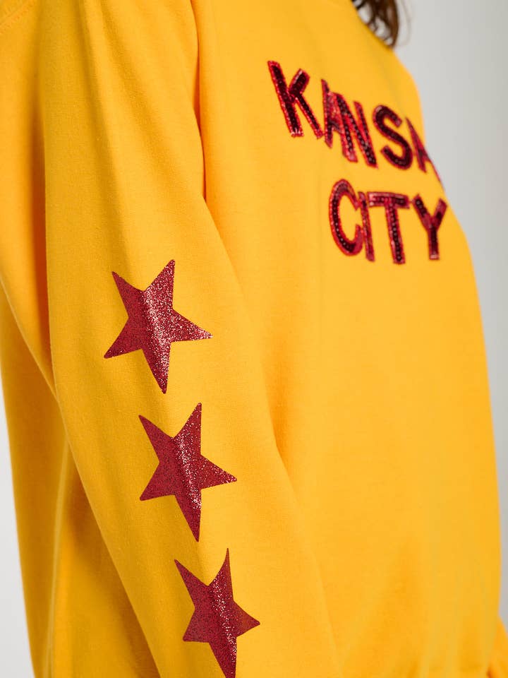 Locale - Wholesale Sweatshirt - Dames - Kansas City Star sweatshirt met lovertjes7