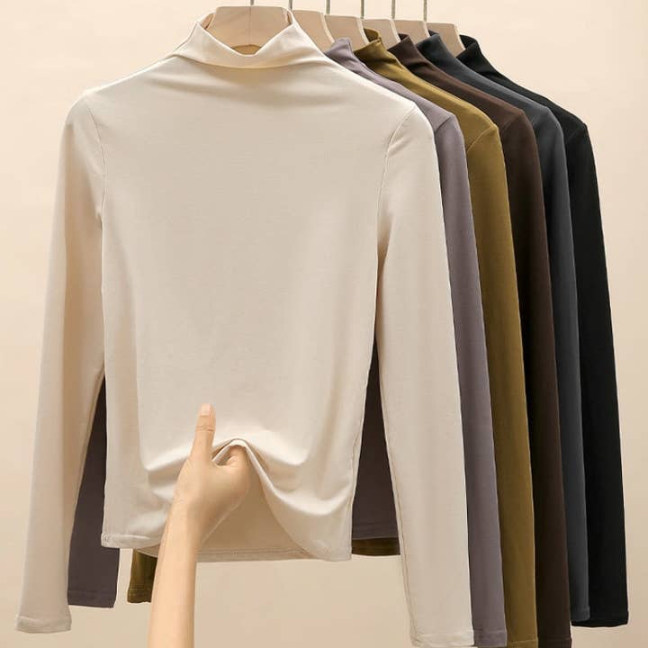 Slim-Fit Turtleneck Long-Sleeve Top and other Purchase Wholesale long. Free Returns & Net 60 Terms on Faire trending on Faire.
