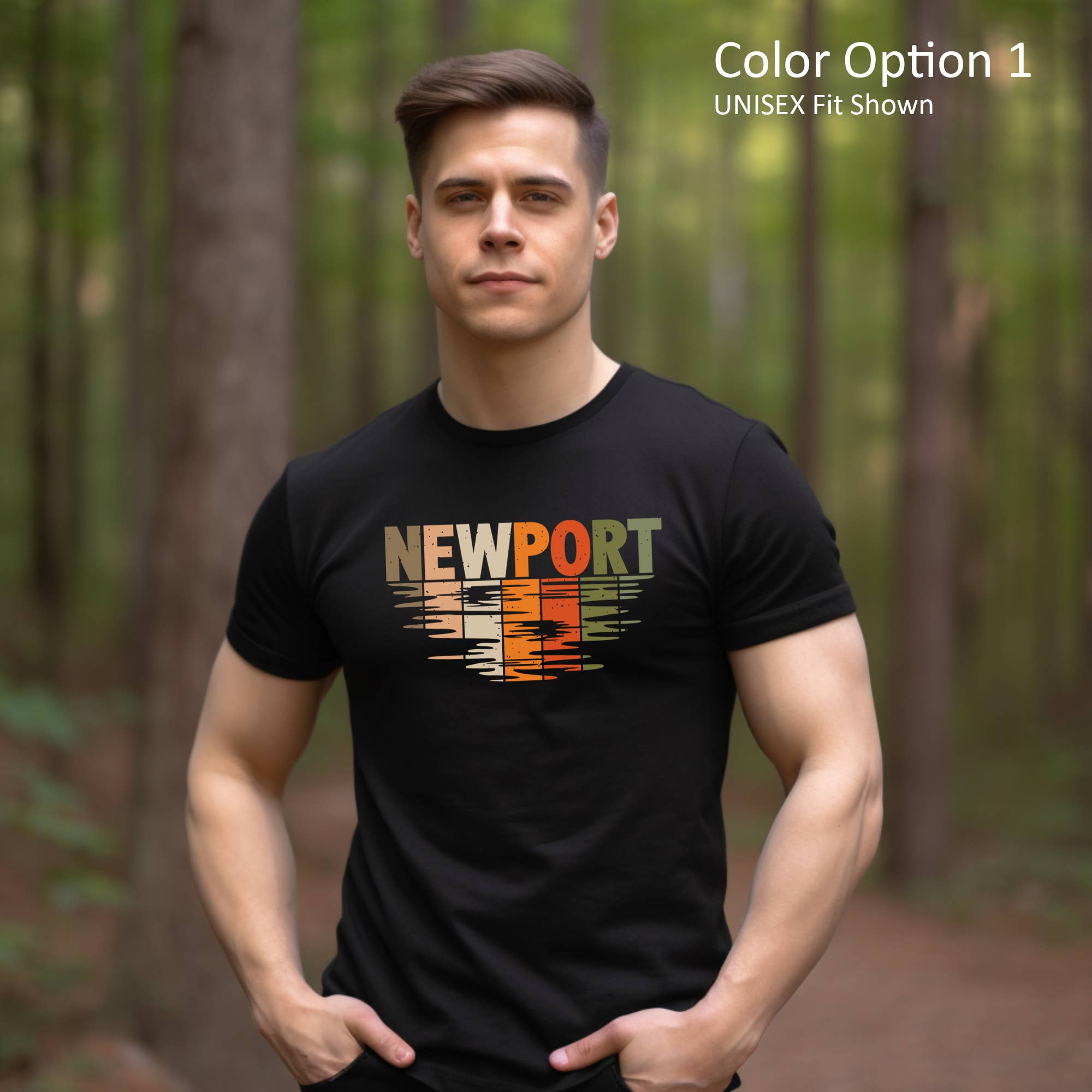 Mad River - Wholesale Screen Printed T-Shirt - Unisex - Custom Reflection City or State Tri-Blend Soft Tee - Unisex0