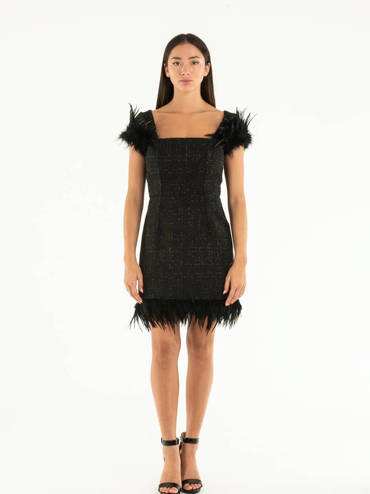 Tweed minidress for engroshandel hos Christine Bi